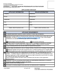 Form MSCD/ITAB-225 Appendix A Voucher Incentive Program Application Package - California, Page 3