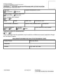 Form MSCD/ITAB-225 Appendix A Voucher Incentive Program Application Package - California, Page 7