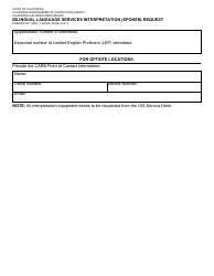Form EO/EEO-077 Bilingual Language Services Interpretation (Spoken) Request - California, Page 2