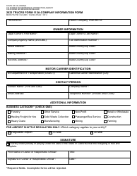 TRUCRS Form 112A (MSCD/TACTB-112A) Company Information Form - California