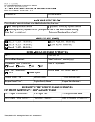 Document preview: TRUCRS Form 112B (MSCD/ITAB-112B) Vehicle Information Form - California, 2023