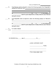 Form SC-29 Dating Violence Ex Parte Protective Order - Georgia (United States), Page 4