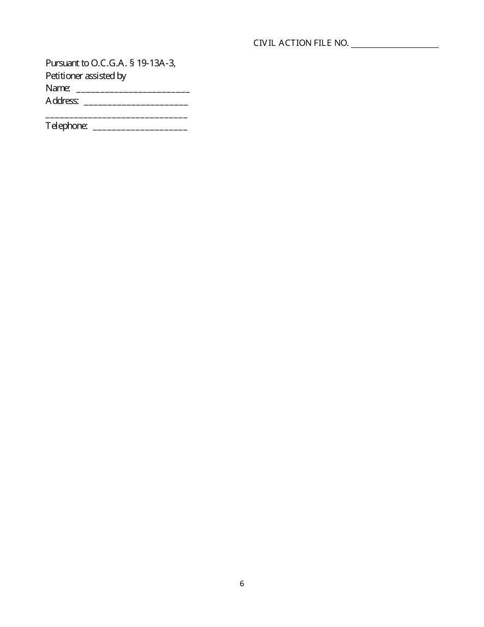 Form SC-29 Dating Violence Ex Parte Protective Order - Georgia (United States), Page 6