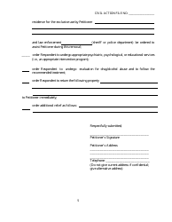 Form SC-28 Petition for Dating Violence Temporary Protective Order - Georgia (United States), Page 5