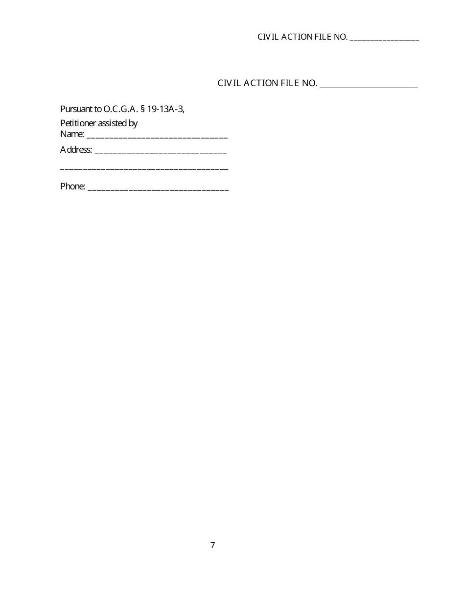 Form SC-28 Petition for Dating Violence Temporary Protective Order - Georgia (United States), Page 7