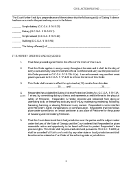 Form SC-30 Dating Violence Twelve Month Protective Order - Georgia (United States), Page 2