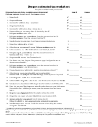 Instructions for Form OR-ESTIMATE, 150-101-026 Oregon Estimated Income Tax Instructions - Oregon, Page 4