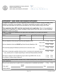 Form IM-1ABDS Aged, Blind, and Disabled Supplement - Missouri
