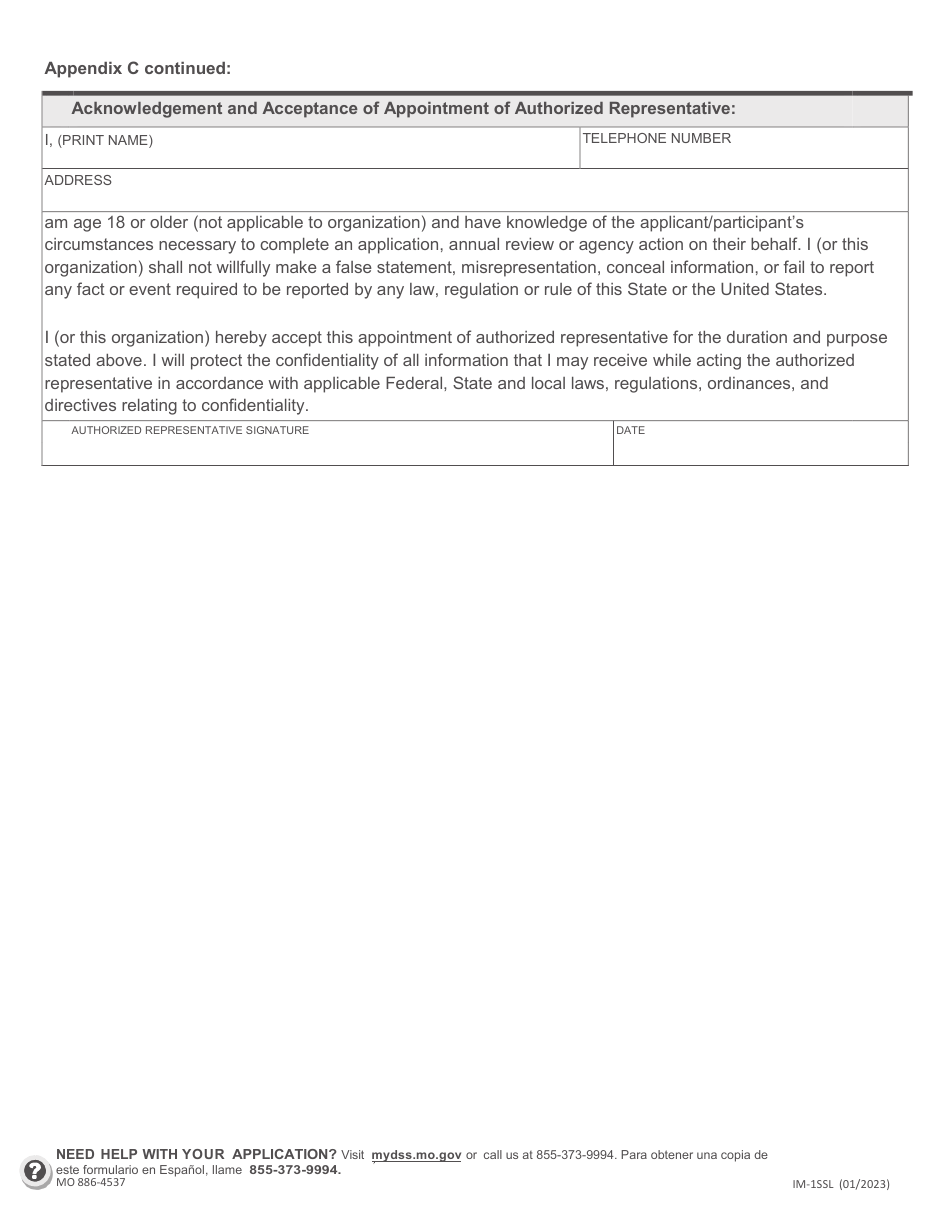 Form MO886-4537 (IM-1SSL) Application for Health Coverage  Help Paying Costs - Missouri, Page 14