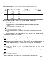 Form AEMS141A Poultry Feeding Operation Transfer Application - Oklahoma, Page 2