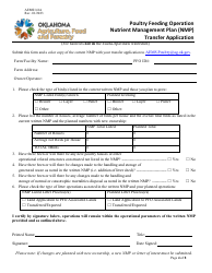 Form AEMS141A Poultry Feeding Operation Transfer Application - Oklahoma, Page 4