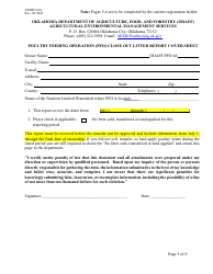 Form AEMS141A Poultry Feeding Operation Transfer Application - Oklahoma, Page 5