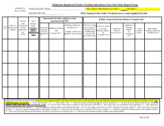 Form AEMS141A Poultry Feeding Operation Transfer Application - Oklahoma, Page 6