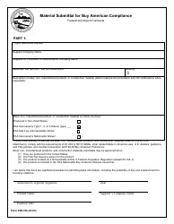 Document preview: Form 25D-154 Material Submittal for Buy American Compliance - Alaska