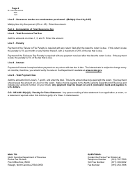 Instructions for Form B-I-100 Severance Tax on Energy Minerals Return - North Carolina, Page 2