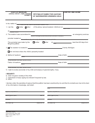 Document preview: Form CCFD03 Petition of Parent for Custody of Surrendered Newborn Child - Michigan