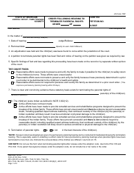 Document preview: Form JC63 Order Following Hearing to Terminate Parental Rights - Michigan
