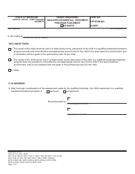 Document preview: Form JC15O Order Regarding Qualified Residential Treatment Program Placement - Michigan