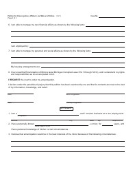 Form PC100 Petition for Emancipation, Affidavit, and Waiver of Notice - Michigan, Page 2