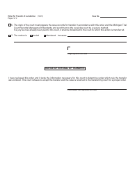 Form MC316J Order for Transfer of Jurisdiction - Michigan, Page 2
