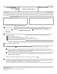 Document preview: Form PC608O Order to Change Venue - Michigan