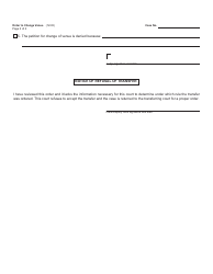 Form PC608O Order to Change Venue - Michigan, Page 2