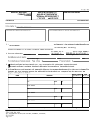 Form PC559 Petition for Probate and/or Appointment of Personal Representative - Michigan