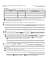 Form PC559 Petition for Probate and/or Appointment of Personal Representative - Michigan, Page 2