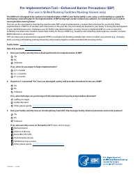 Form CS336344-C Pre-implementation Tool - Enhanced Barrier Precautions (Ebp) (For Use in Skilled Nursing Facilities/Nursing Homes Only)