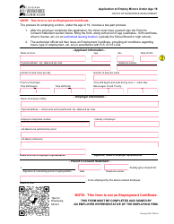 Document preview: Form PR1021 Application to Employ Minors Under Age 18 - Louisiana