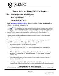 Instructions for Second Business Request - Missouri