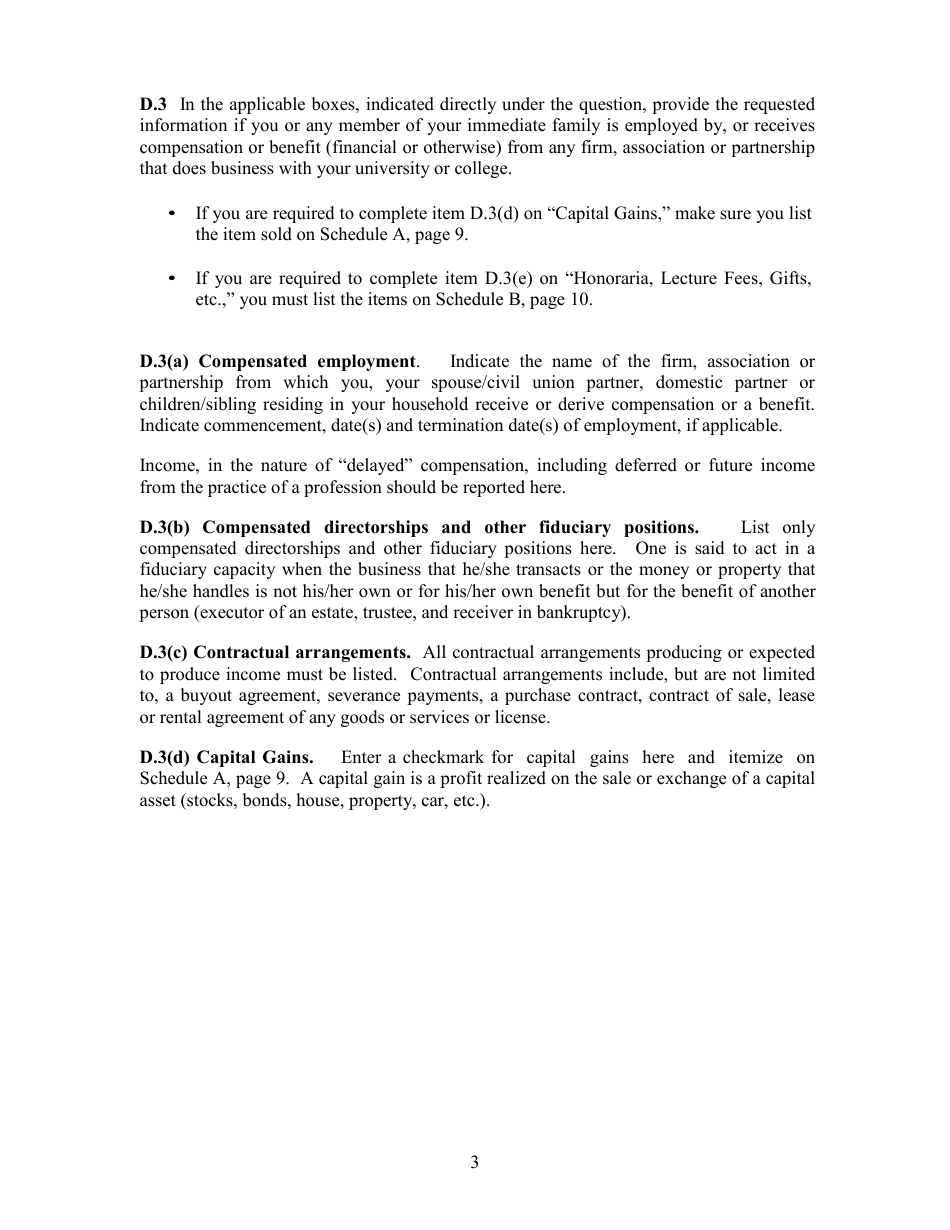 Instructions for Conflict of Interest Form - New Jersey, Page 3