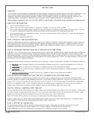 Form DS-3060 Authorization of Overtime and Premium Compensation for Flsa Exempt Employees