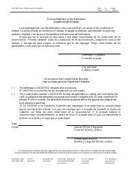 Form AO199CS Advice of Penalties/Acknowledgment (English/Spanish), Page 3