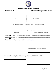 Document preview: Claim of Appeal to the Appellate Division - Rhode Island