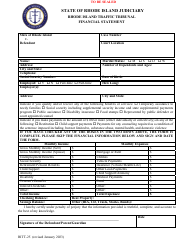 Document preview: Form RITT-25 Financial Statement - Rhode Island
