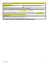 Request for Extension of Re/Habilitation Therapy Services Cover Sheet - Vermont, Page 2