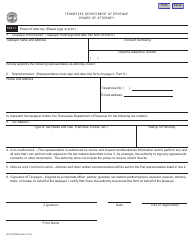 Document preview: Form RV-F0103801 Power of Attorney - Tennessee