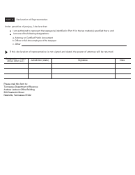 Form RV-F0103801 Power of Attorney - Tennessee, Page 2