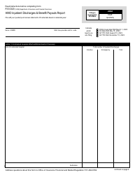 Document preview: Form FIS0320 HMO Inpatient Discharges & Benefit Payouts Report - Michigan