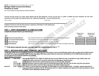 Form FIS0322 Michigan Health Insurance Enrollment, Premiums &amp; Losses - Michigan