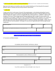 Application for &quot;bed and Breakfast&quot; License - City of Albion, Michigan, Page 2