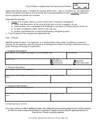 Document preview: Application for Special Use Permit - City of Albion, Michigan