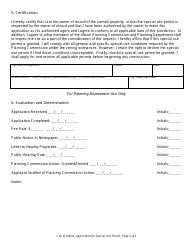 Application for Special Use Permit - City of Albion, Michigan, Page 2
