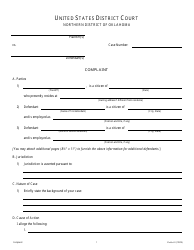 Form ProSe-01 Complaint - Oklahoma
