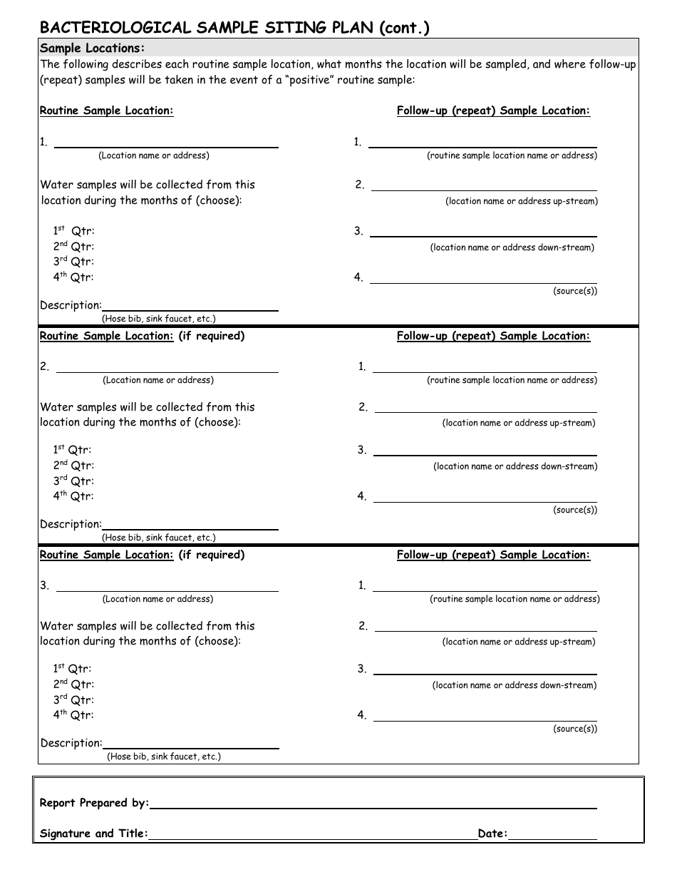 Bacteriological Sample Siting Plan - Butte County, California, Page 2