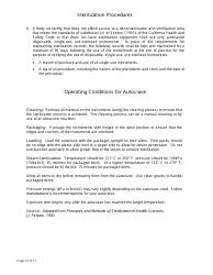 Body Art Facility Infection Prevention and Control Plan Guideline - Contra Costa County, California, Page 10