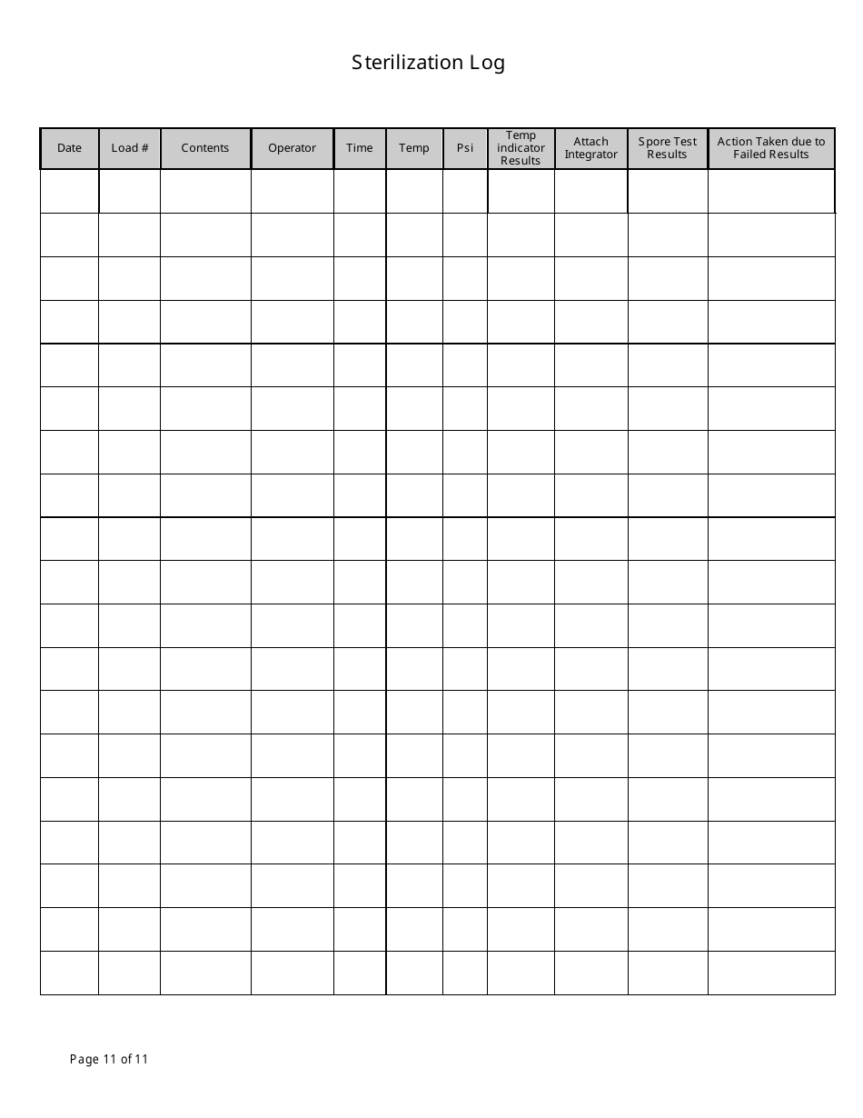 Body Art Facility Infection Prevention and Control Plan Guideline - Contra Costa County, California, Page 11