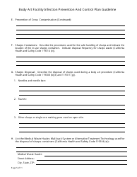 Body Art Facility Infection Prevention and Control Plan Guideline - Contra Costa County, California, Page 5