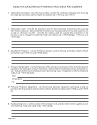 Body Art Facility Infection Prevention and Control Plan Guideline - Contra Costa County, California, Page 6
